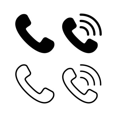 Simge vektör illüstrasyonunu ara. Telefon işareti ve sembol. Telefon ikonu. Bizimle irtibata geç 