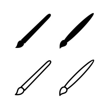 Simge vektör illüstrasyonunu boya. Boya fırçası işareti ve sembol. boyama silindiri vektörü