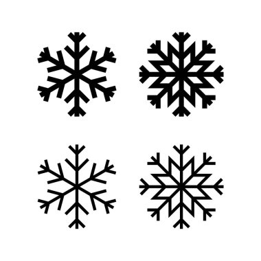 Kar ikonu vektör illüstrasyonu. kar tanesi işareti ve sembol