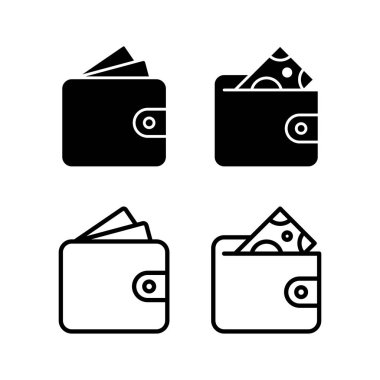 Cüzdan simgesi vektör illüstrasyonu. cüzdan işareti ve sembol