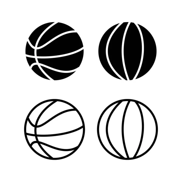 Ilustracja Wektora Koszykówki Piłka Koszykówki Znak Symbol — Wektor stockowy