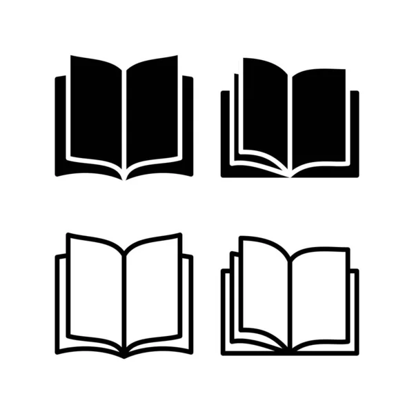 Illustration Vectorielle Icône Livre Signe Symbole Livre Ouvert Icône Ebook — Image vectorielle