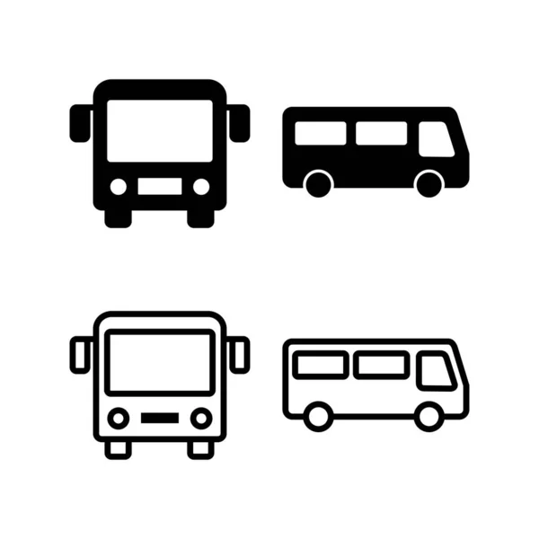 Illustration Vectorielle Icône Bus Signe Symbole Bus Symbole Transport — Image vectorielle
