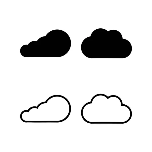 Illustration Vectorielle Icône Cloud Signe Symbole Nuage — Image vectorielle
