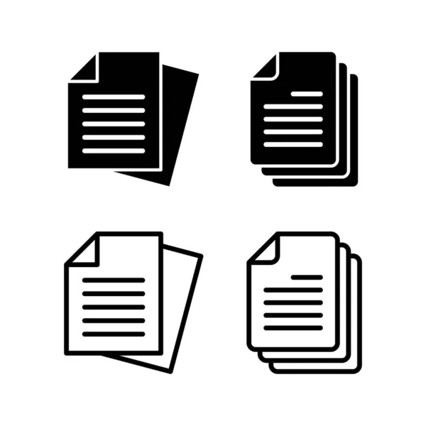 Значок Документа Векторна Ілюстрація Паперовий Знак Символ Піктограма Файла — стоковий вектор