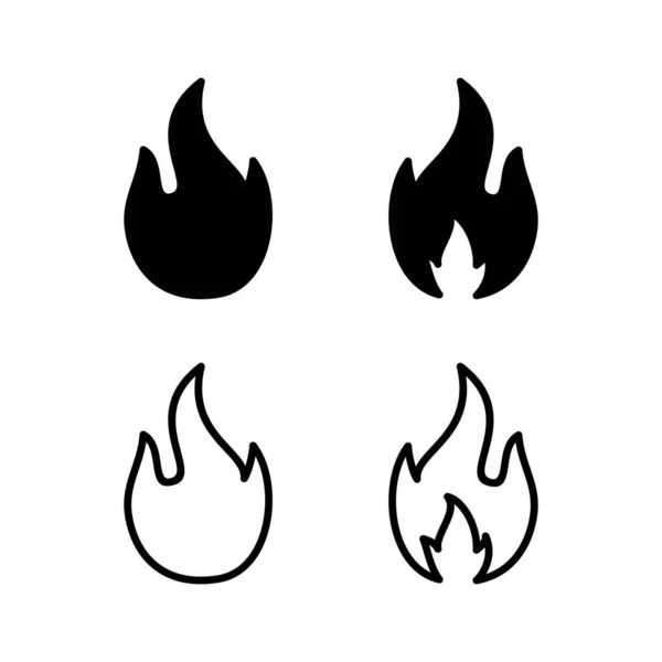 Illustration Des Feuersymbols Als Vektor Feuerzeichen Und Symbol — Stockvektor