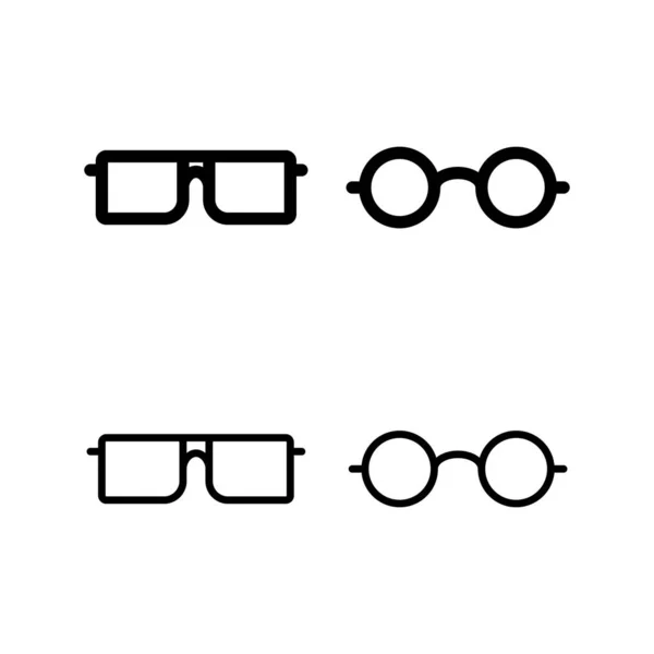 眼镜图标矢量插图 眼镜标志和符号 — 图库矢量图片