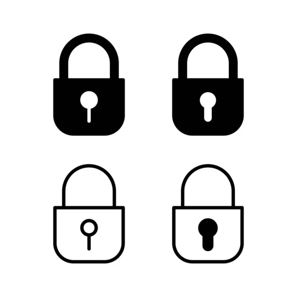 锁定图标矢量插图 帕德洛克标志和符号 加密图标 安全标志 — 图库矢量图片