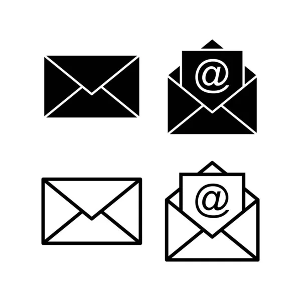 Mail Ikon Vektor Illustration Postskylt Och Symbol Postikonen Kuvert Ikon — Stock vektor