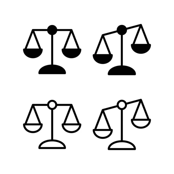 Escalas Icono Vector Ilustración Icono Escala Legal Señal Símbolo Justicia — Archivo Imágenes Vectoriales