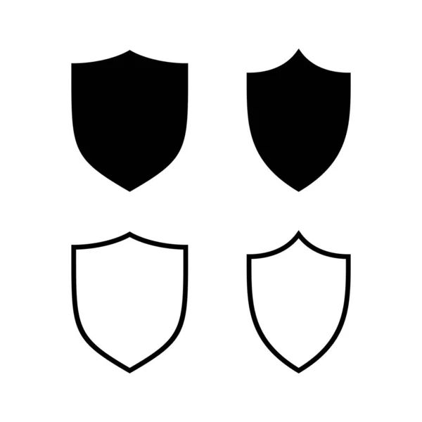 Illustration Vectorielle Icône Bouclier Icône Protection Signe Symbole Sécurité — Image vectorielle