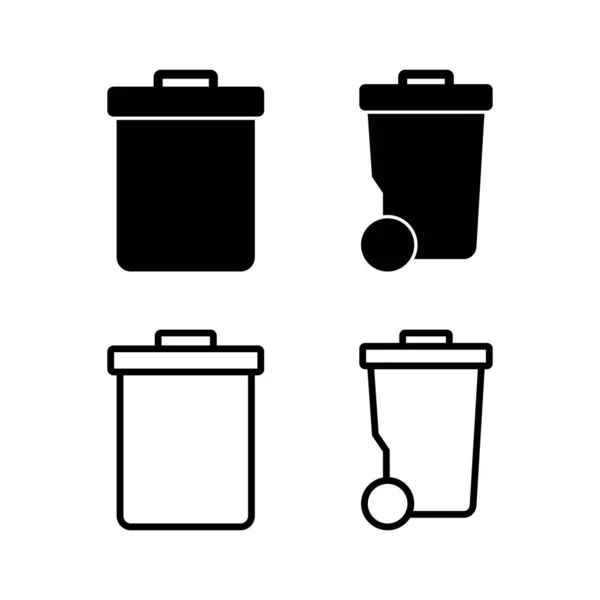 Abbildung Des Trash Icon Vektors Mülleimer Symbol Zeichen Und Symbol — Stockvektor