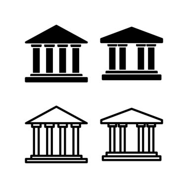 Banka simgesi vektör illüstrasyonu. Banka işareti ve sembol, müze, üniversite
