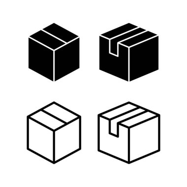 Kutu simgesi vektör illüstrasyonu. kutu işareti ve sembol, paket, paket