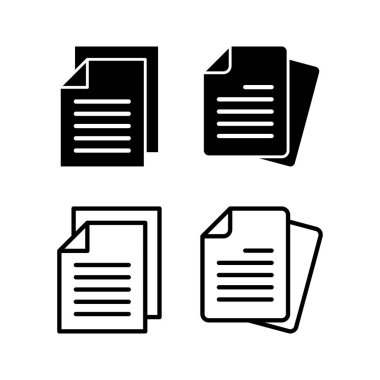 Belge simgesi vektör illüstrasyonu. Kağıt ve sembol. Dosya Simgesi