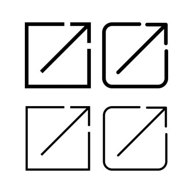Dış bağlantı ikonu vektör illüstrasyonu. bağlantı işareti ve sembol. hiper bağlantı sembolü
