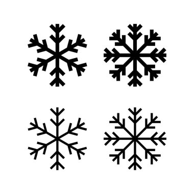 Kar ikonu vektör illüstrasyonu. kar tanesi işareti ve sembol