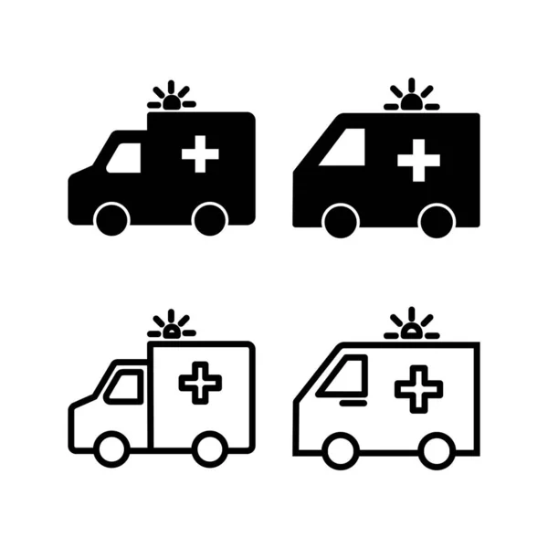 Ambulans Simgesi Vektör Illüstrasyonu Ambulans Kamyonu Işareti Sembol Ambulans Arabası — Stok Vektör