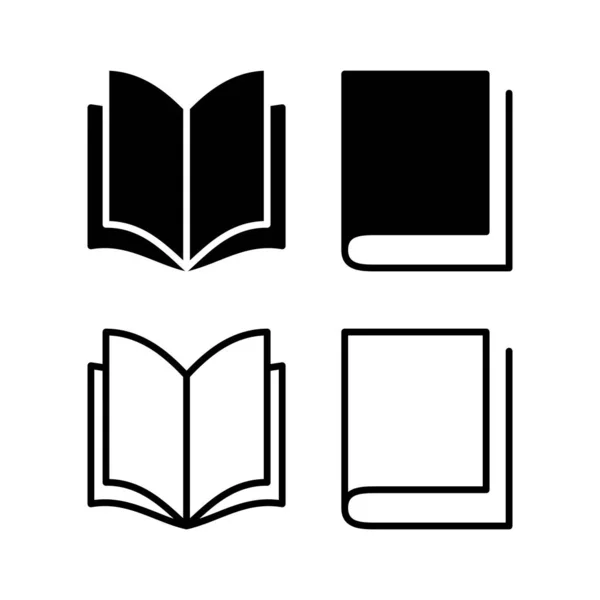 Ícone Livro Ilustração Vetorial Sinal Livro Aberto Símbolo Ícone Ebook — Vetor de Stock