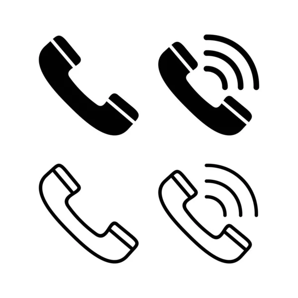 Chiamare Icona Vettoriale Illustrazione Segnale Telefonico Simbolo Icona Del Telefono — Vettoriale Stock