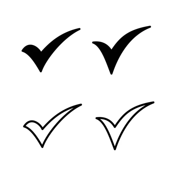 Marca Verificación Icono Ilustración Vectorial Marca Marca Signo Símbolo — Archivo Imágenes Vectoriales