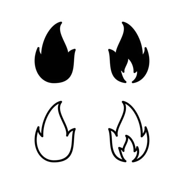 Иллюстрация Вектора Значка Огня Знак Огня Символ — стоковый вектор