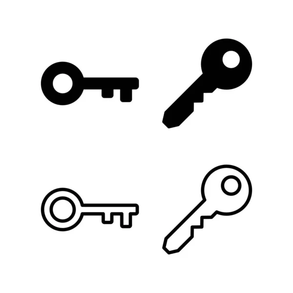 Ilustrație Vectorială Cheie Icon Semnul Cheie Simbolul — Vector de stoc