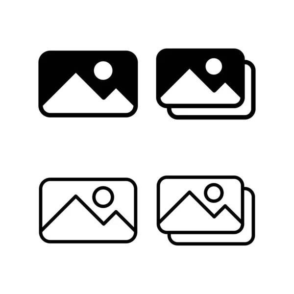 Bild Symbol Vektor Illustration Zeichen Und Symbol Der Fotogalerie Symbolbild — Stockvektor