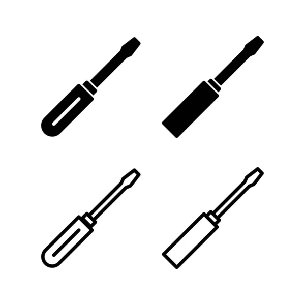Illustrazione Vettoriale Icona Cacciavite Strumenti Segno Simbolo — Vettoriale Stock