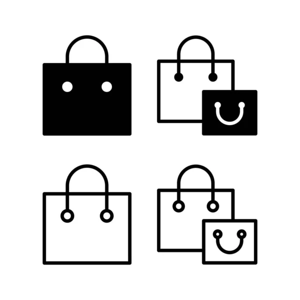 Icon Vektor Illustration Für Einkaufstaschen Einkaufsschild Und Symbol — Stockvektor