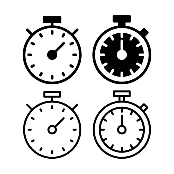 Ilustracja Wektora Stopu Zegarka Znak Czasowy Symbol Ikona Odliczania Okres — Wektor stockowy