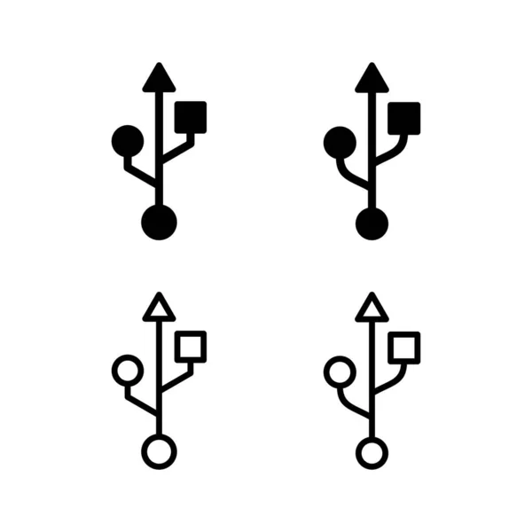 Εικονίδιο Usb Διανυσματική Απεικόνιση Σύμβολο Και Σύμβολο Flash Disk Σήμα — Διανυσματικό Αρχείο