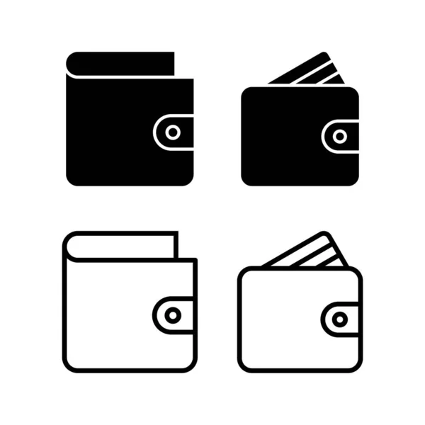 Icono Billetera Ilustración Vectorial Billetera Signo Símbolo — Vector de stock