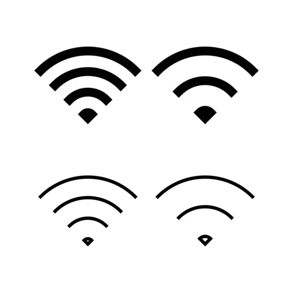 Icono Wifi Ilustración Vectorial Señal Símbolo Icono Inalámbrico — Archivo Imágenes Vectoriales