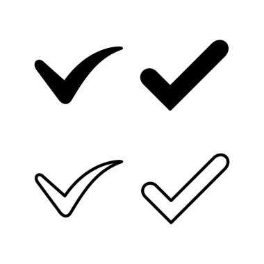 İşaret simgesi vektör illüstrasyonunu kontrol et. İşaret işareti ve sembol