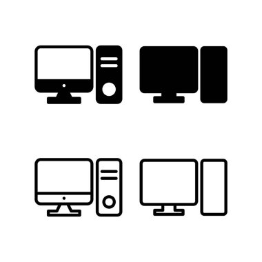 Bilgisayar simgesi vektör illüstrasyonu. bilgisayar izleme işareti ve simgesi