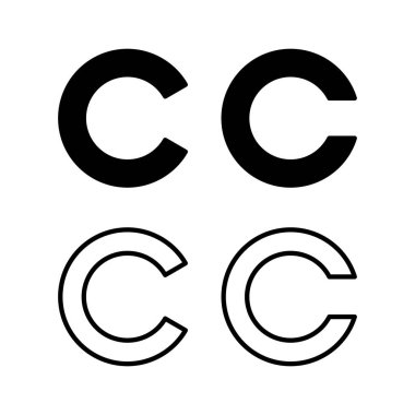 Telif hakkı ikon vektör illüstrasyonu. telif hakkı işareti ve sembol