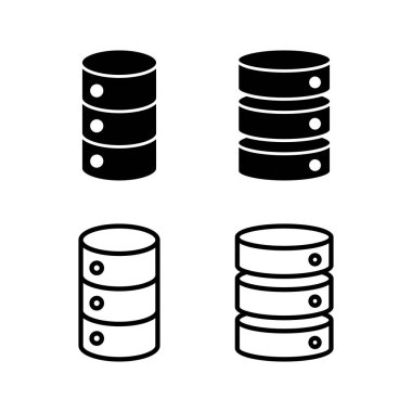 Veritabanı ikonu vektör illüstrasyonu. veritabanı işareti ve sembolü