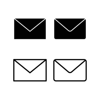 Posta simgesi vektör illüstrasyonu. e-posta işareti ve sembol. E- posta simgesi. Zarf simgesi