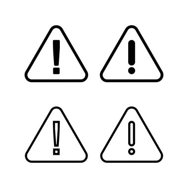 Ünlem tehlikesi işareti illüstrasyonu. Dikkat işareti ve sembol. Tehlike uyarısı işareti