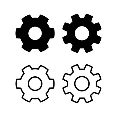 Simge vektör illüstrasyonu ayarlanıyor. İşaret ayarları ve sembol. Vites İşareti