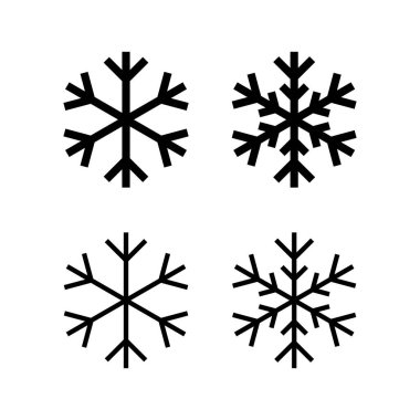 Kar ikonu vektör illüstrasyonu. kar tanesi işareti ve sembol