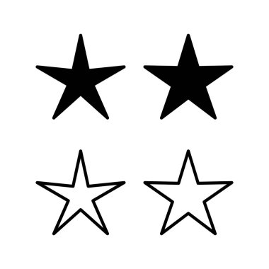 Yıldız Simgesi vektör çizimi. Reyting işareti ve sembol. favori yıldız simgesi