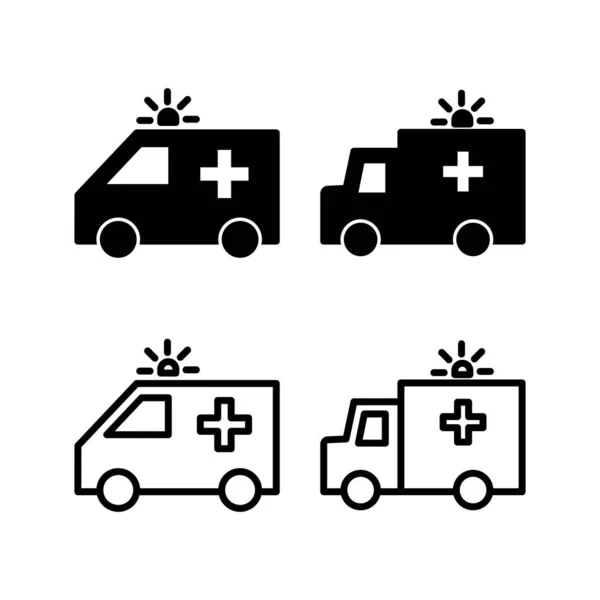 Illustration Vectorielle Icône Ambulance Ambulance Camion Signe Symbole Ambulance Voiture — Image vectorielle