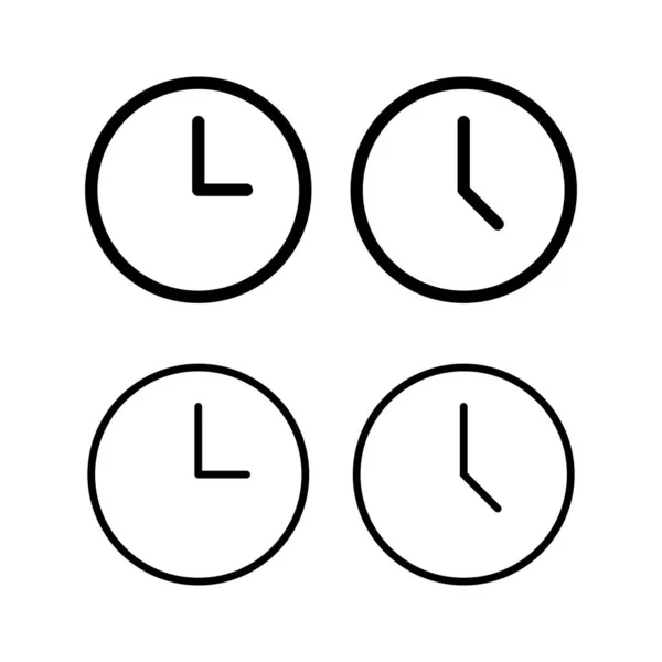 Illustrazione Vettoriale Icona Dell Orologio Segno Tempo Simbolo Icona Dell — Vettoriale Stock