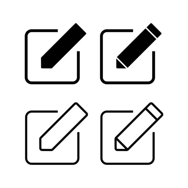 Bewerk Pictogram Vector Illustratie Teken Symbool Van Het Document Bewerken — Stockvector