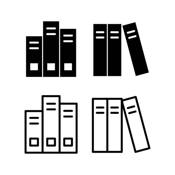 Kütüphane Ikonu Vektör Illüstrasyonu Eğitim Işareti Sembol — Stok Vektör