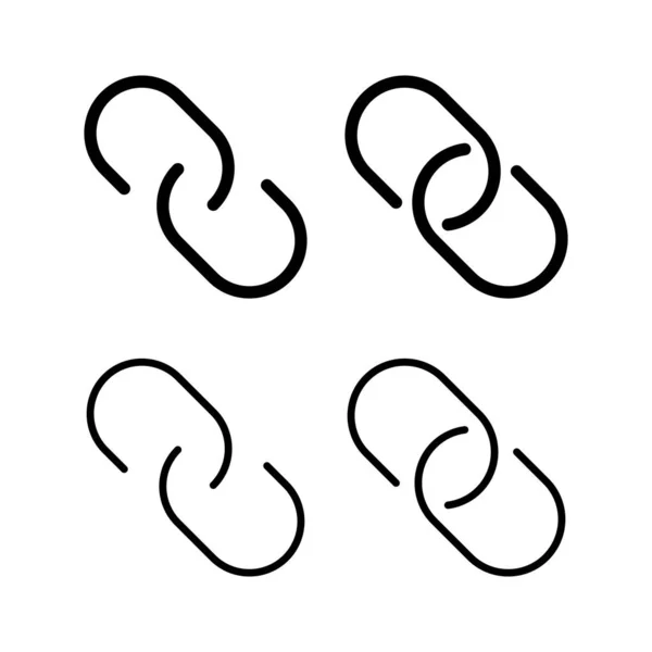 Illustration Vectorielle Icône Lien Chaîne Hyperliens Signe Symbole — Image vectorielle