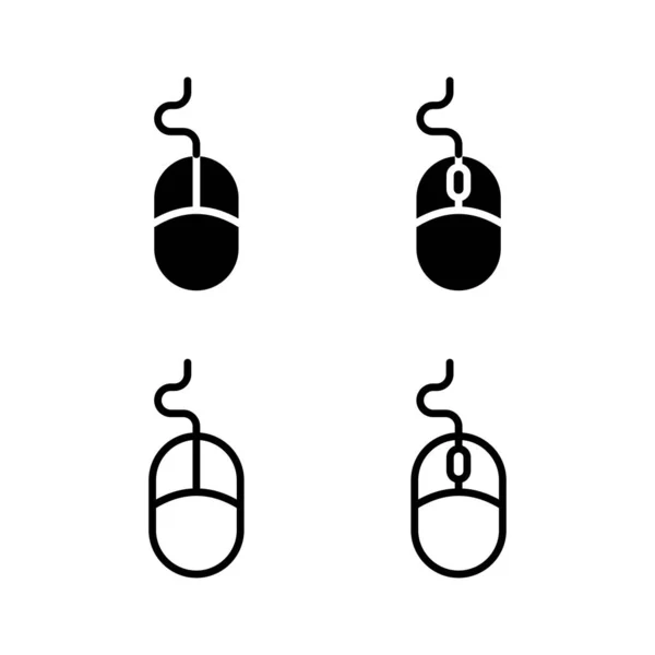 Ilustração Vetor Ícone Mouse Clique Sinal Símbolo Vetor Ícone Ponteiro — Vetor de Stock
