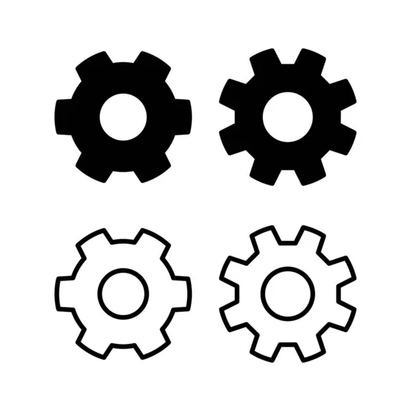 Configuração Icon Ilustração Vetorial Configurações Engrenagem Sinal Símbolo Sinal Engrenagem — Vetor de Stock